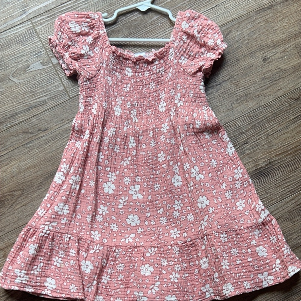 Floral Pink Kids Dress